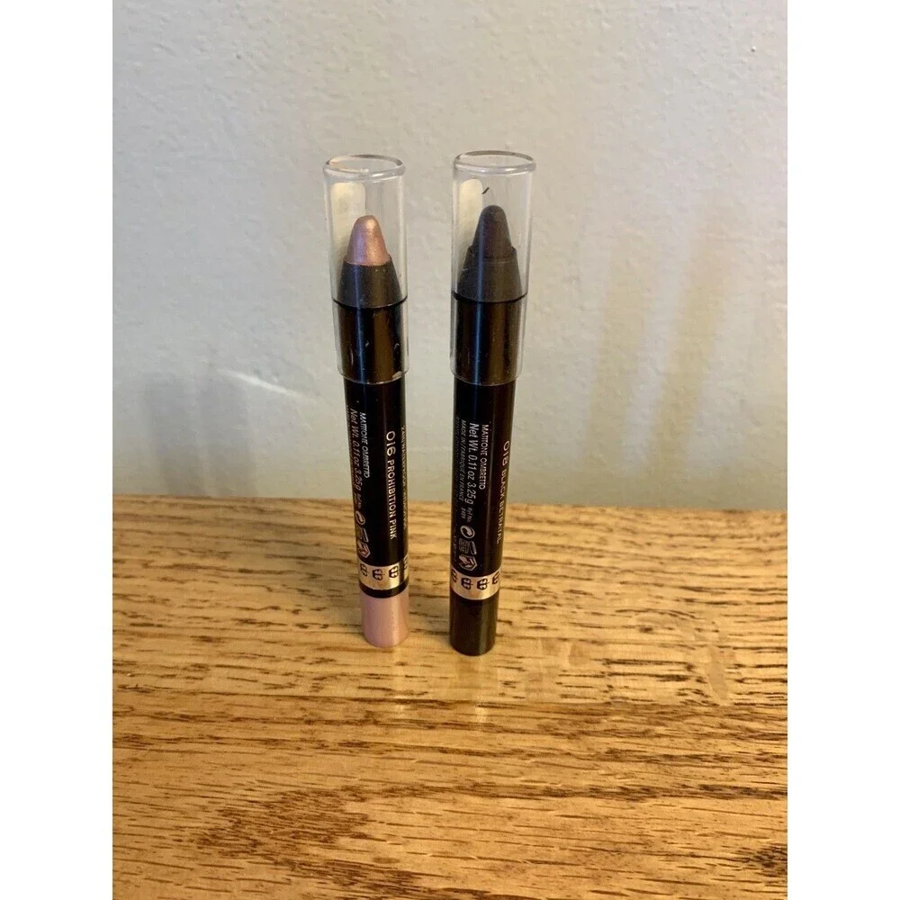 (2) Rimmel SCANDALEYES Eye Shadow Stick 16 PROHIBITION PINK Black Betrayal 18 SE